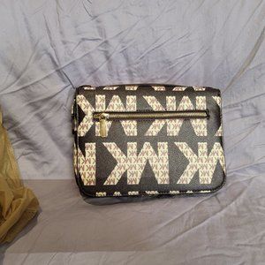 Brown & White MK Crossbody Bag